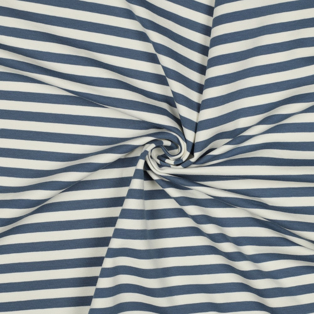 French Terry maritime Streifen