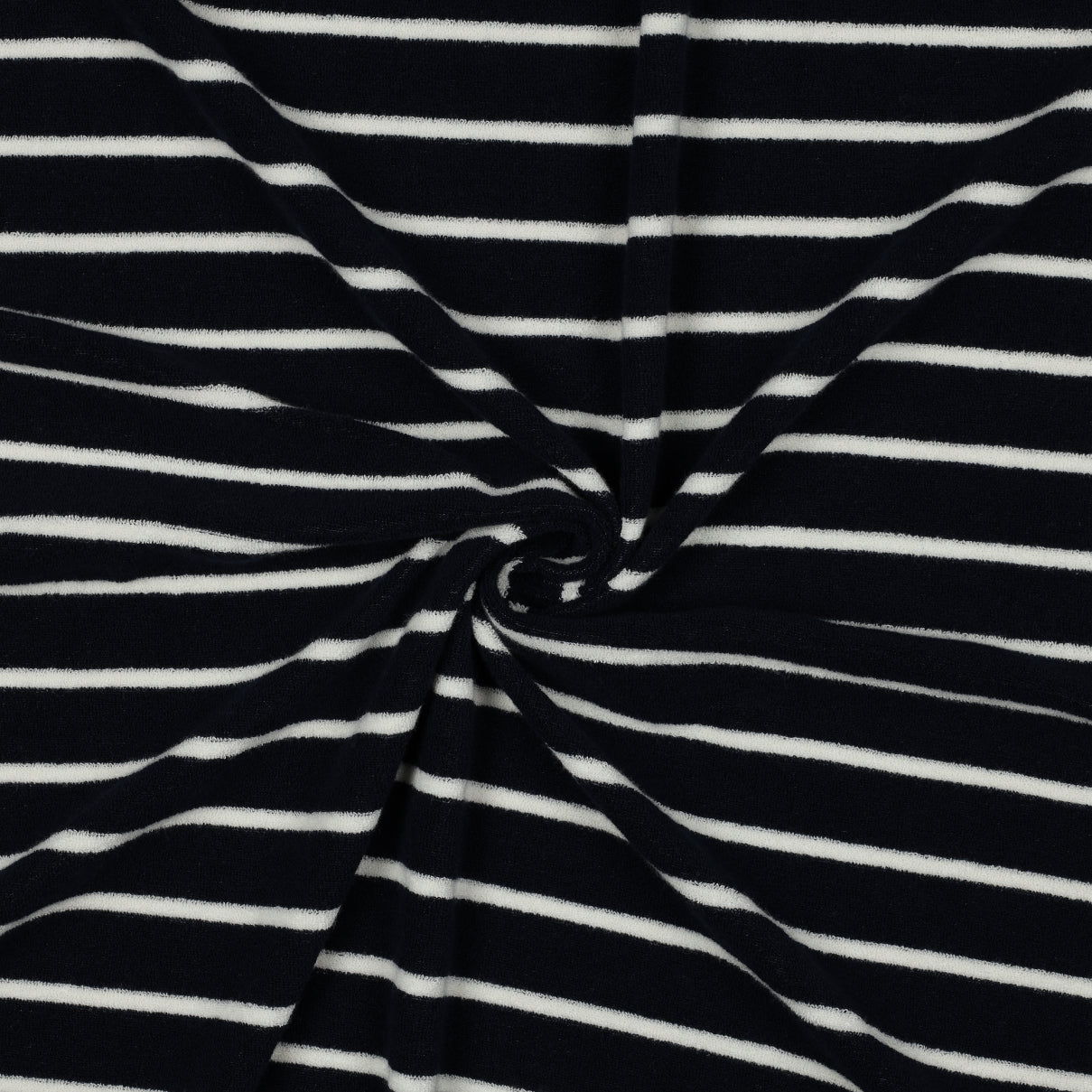 Baumwoll  Frottee  Garngefärbte  Streifen- maritim blau/ weiß