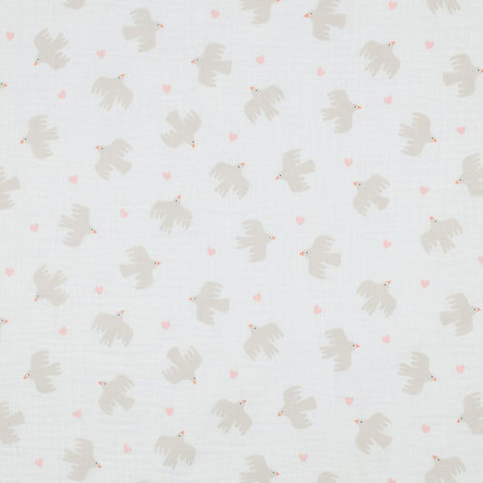 Musselin 2-Lagig GOTS "BIRDS"