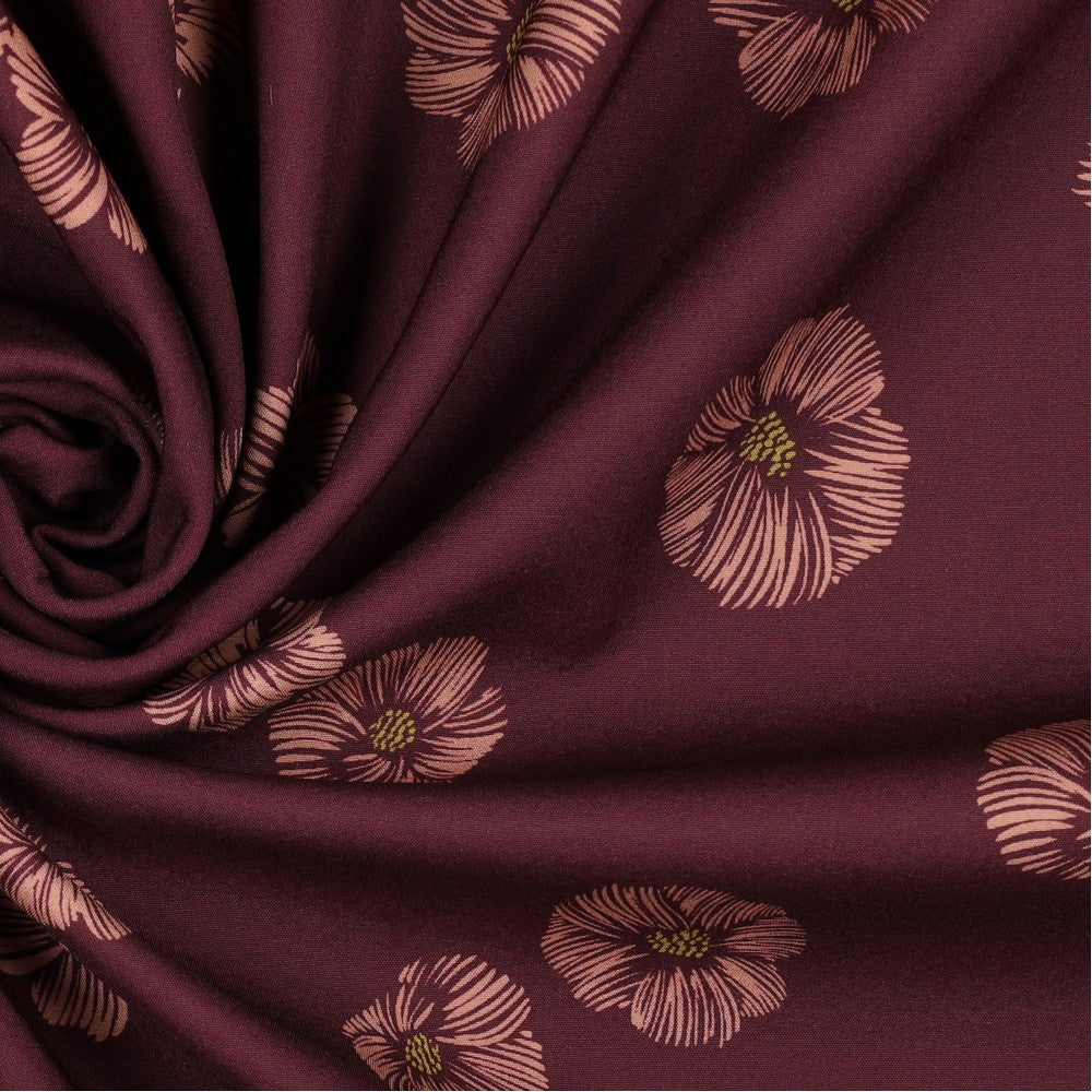 SOFTSHELL DIGITAL FLOWERS - Aubergine