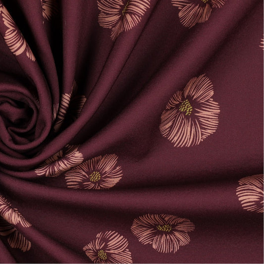 SOFTSHELL DIGITAL FLOWERS - Aubergine