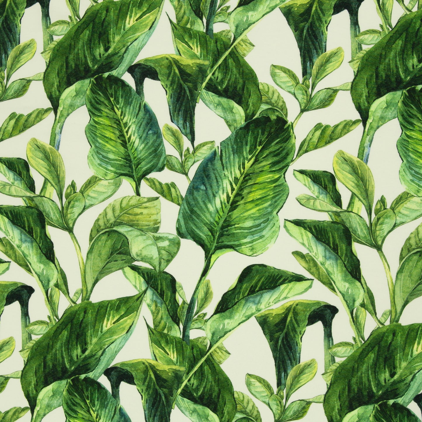 Baumwolljersex "Theo" Blätter -swafing