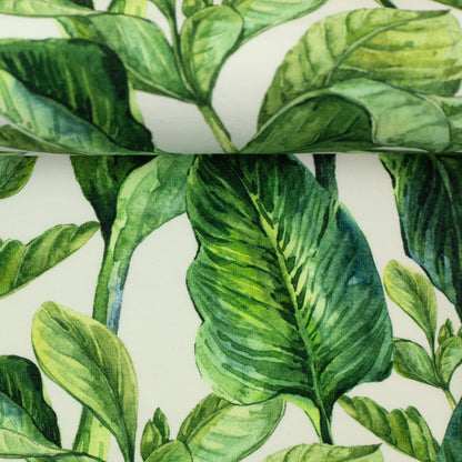 Baumwolljersex "Theo" Blätter -swafing