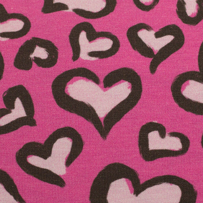 French Terry  "Hearts" by Christiane Zielinski