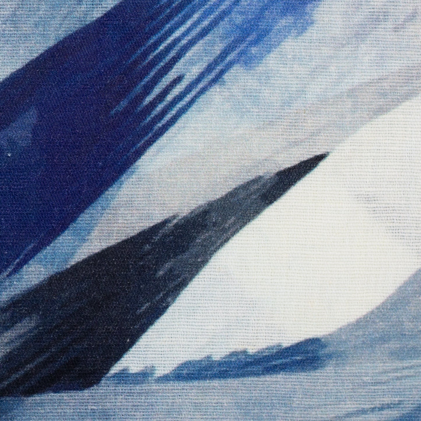 Baumwoll - Leinengemisch "Adria blau/ weiß"- Swafing