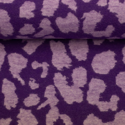 Swafing Strickstoff Emily aus Baumwolle mit modernem Leomuster für Pullover, Cardigans und Kleider