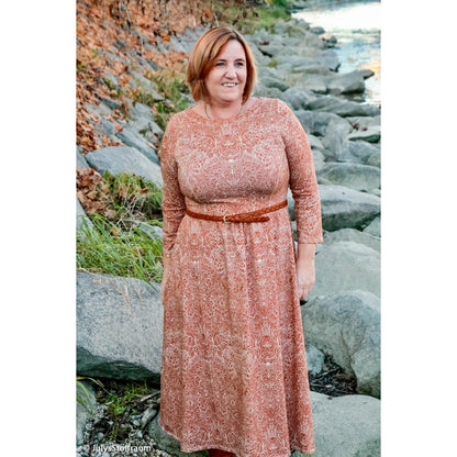 Jersey Autumn Damask by Bienvenido Colorido- swafing