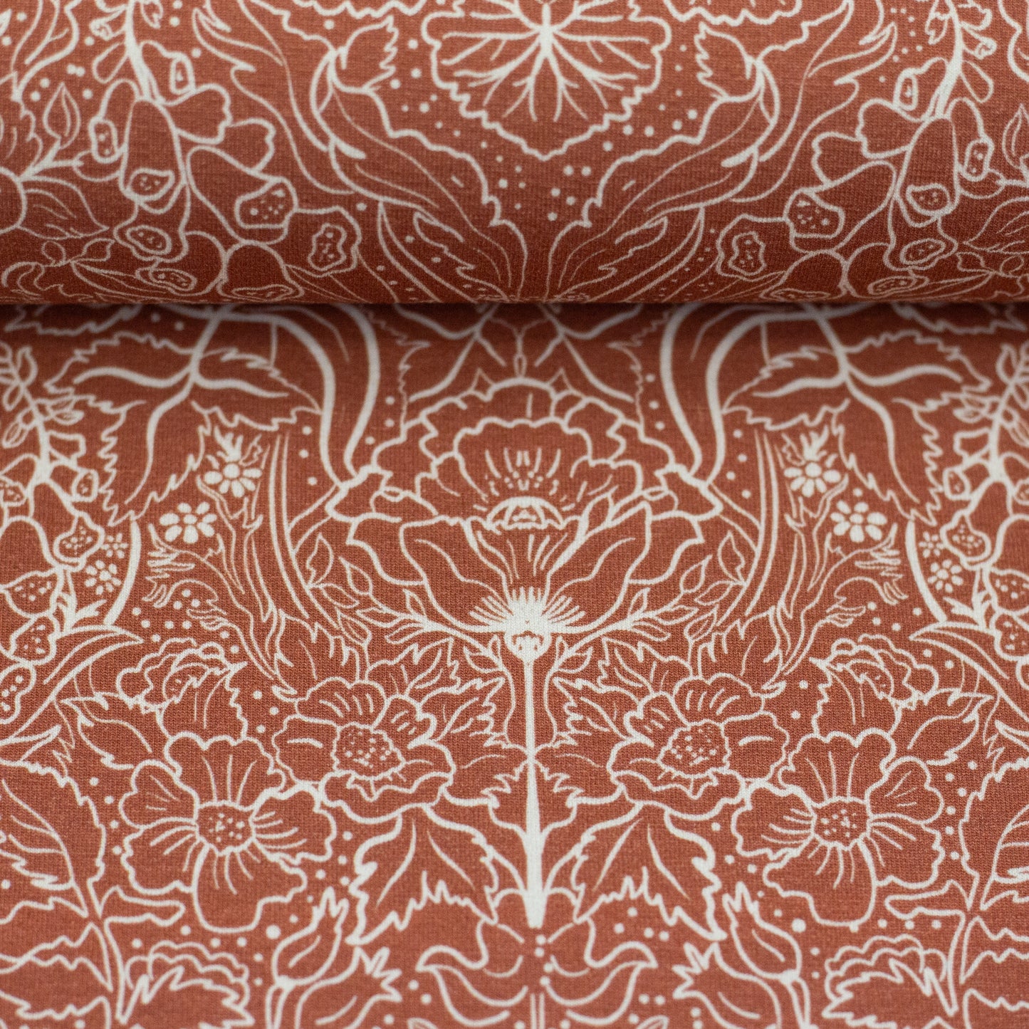 Jersey Autumn Damask by Bienvenido Colorido- swafing