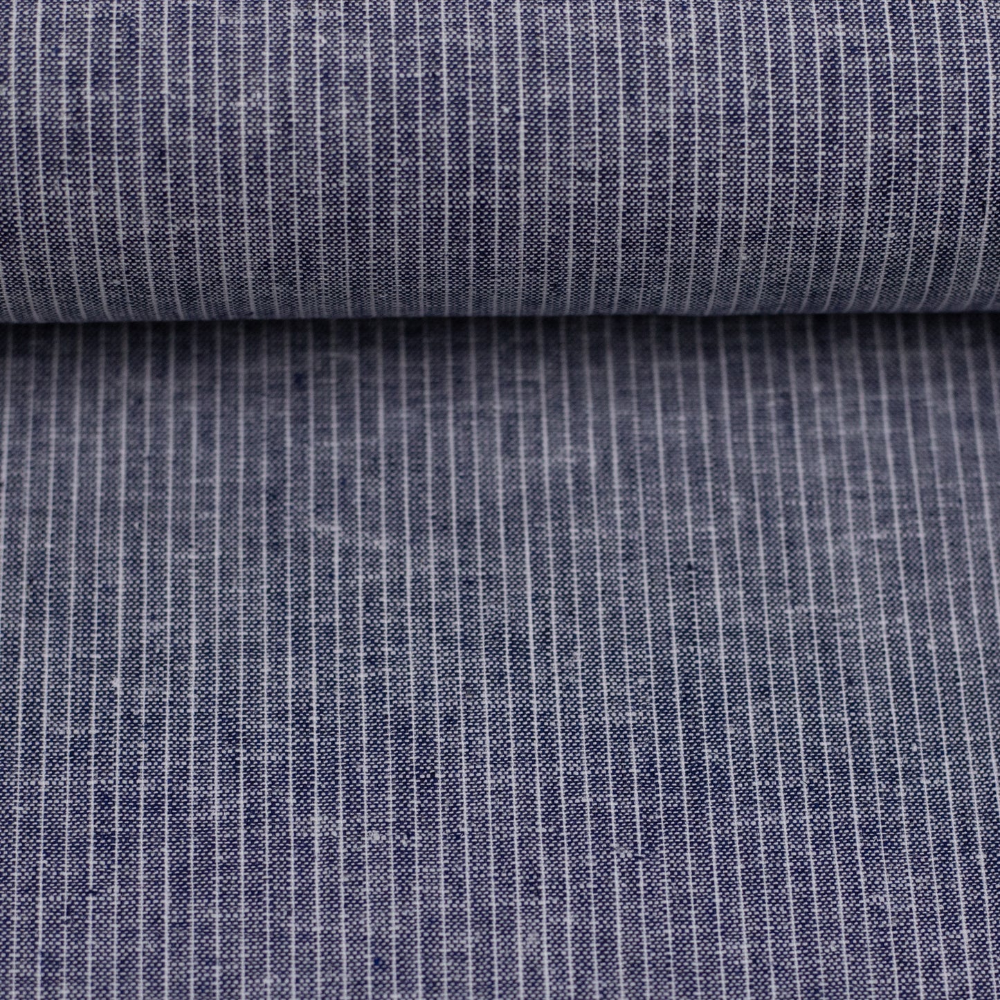 Leinengemisch "Paul- Nadelstreifen dunkelblau"- Swafing