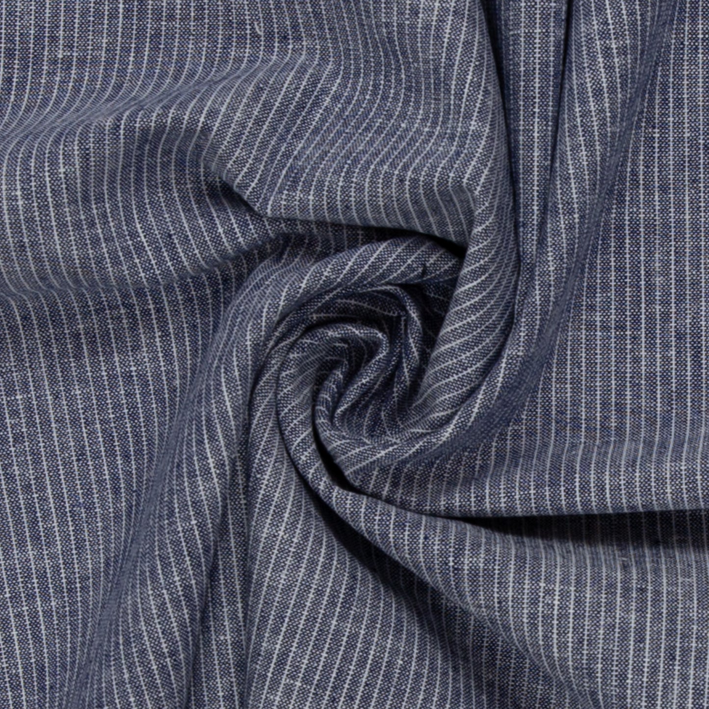 Leinengemisch "Paul- Nadelstreifen dunkelblau"- Swafing