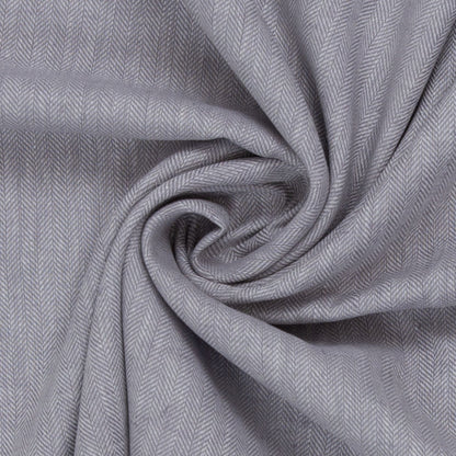 Leinengemisch "Paul- Fischgrätmuster grau"- Swafing