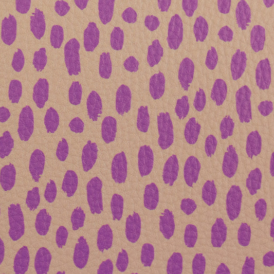 Kunstleder „Brush & Wild Dots“ by Cherry Picking mit modernem handgemaltem Tupfendesign in verschiedenen Farbvarianten – perfekt für Taschen, Accessoires und Wohnprojekte.