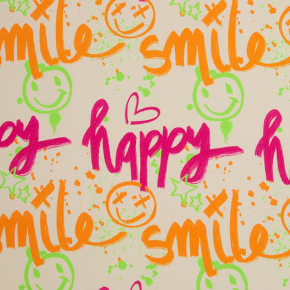 Sweat "Happy Smile by Christiane Zielinski"- Graffiti, Sweat angeraut