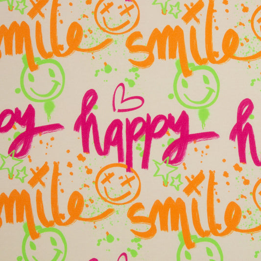Sweat "Happy Smile by Christiane Zielinski"- Graffiti, Sweat angeraut
