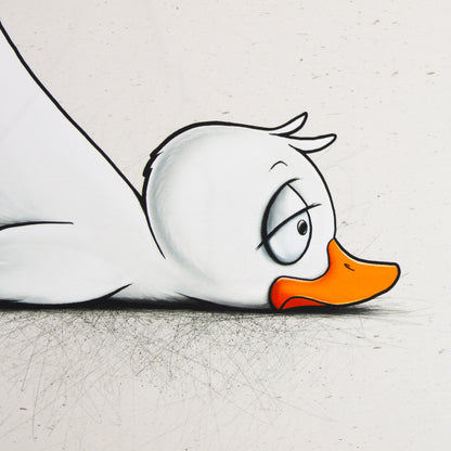 Panel French Terry "Cheeky Animals  Ente", naturweiß