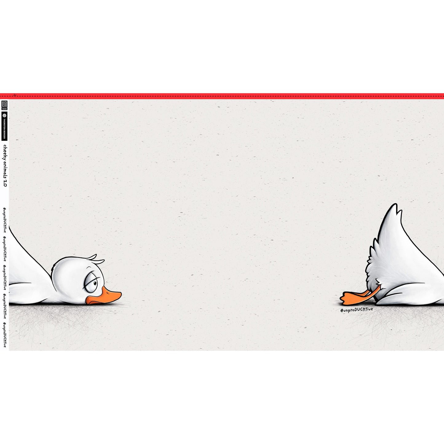 Panel French Terry "Cheeky Animals  Ente", naturweiß