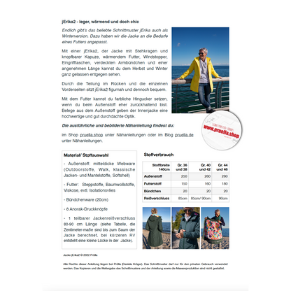 Papierschnitt Jacke jErika 2