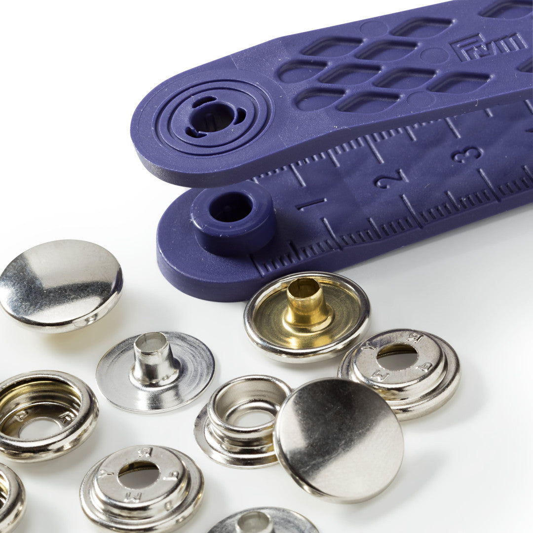 Nähfrei-Druckknopf "Sport & Camping", 15mm, silberfarbig