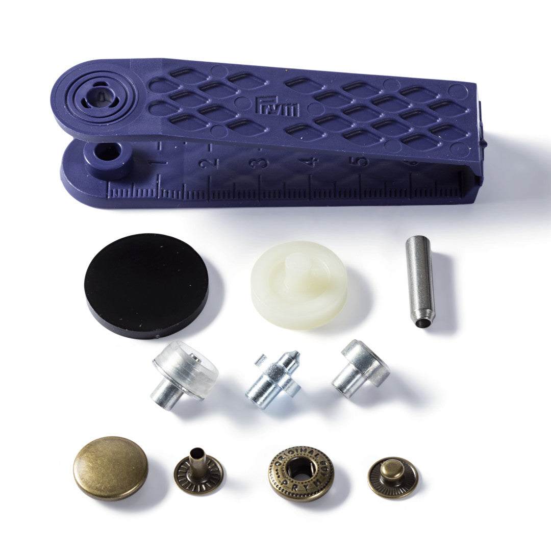 Nähfrei-Druckknopf Anorak, 15mm, altmessing