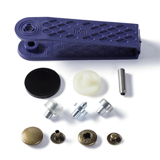 Nähfrei-Druckknopf Anorak, 15mm, altmessing