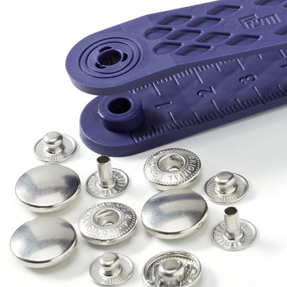 Nähfrei-Druckknopf Anorak, 15mm, silberfarbig