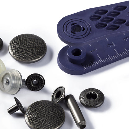 Nähfrei-Druckknopf Anorak, Dessin Spirit, 20mm, altsilber