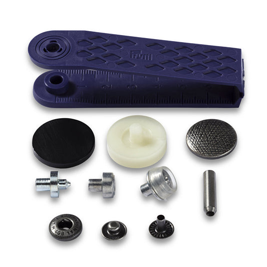 Nähfrei-Druckknopf Anorak, Dessin Spirit, 20mm, altsilber