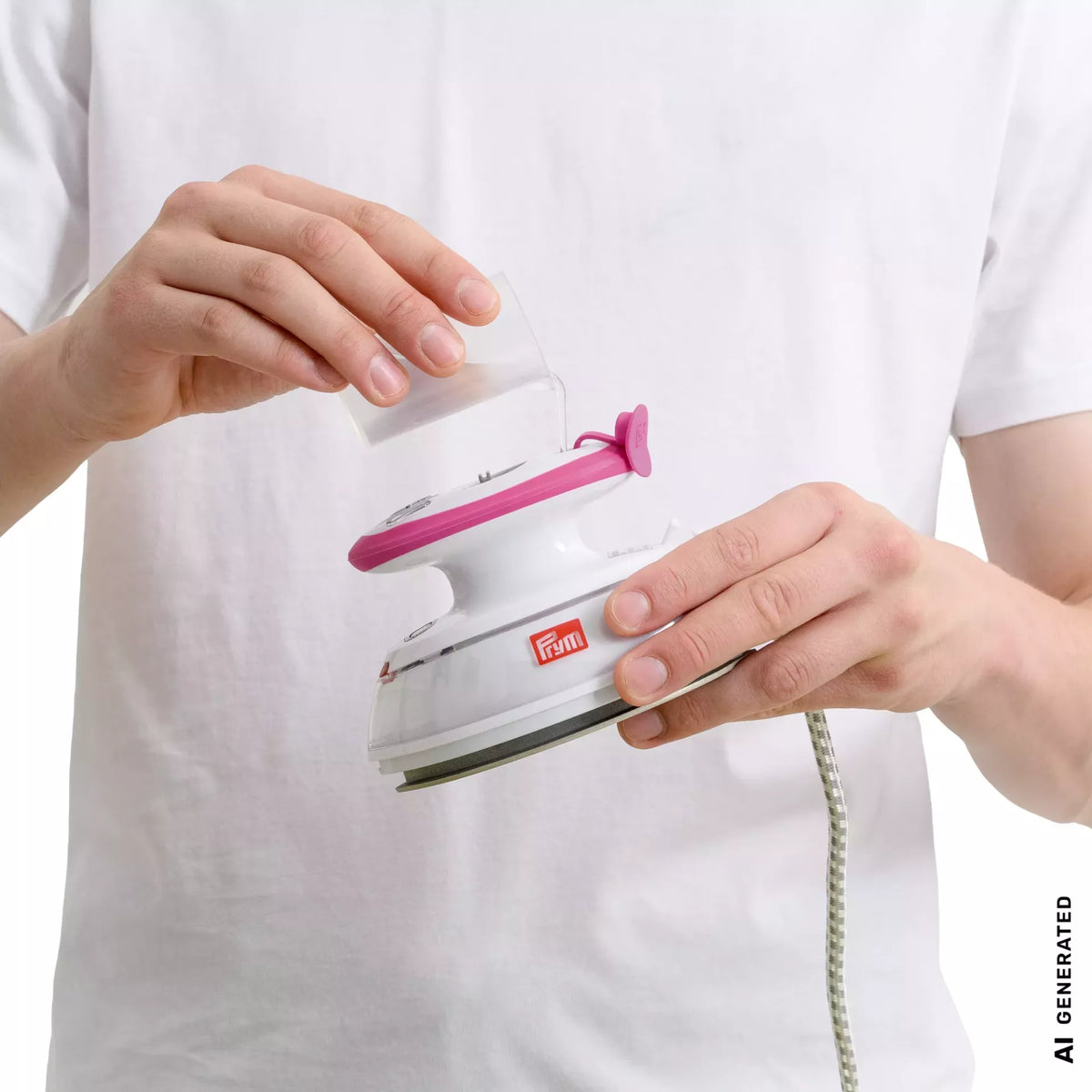 Dampfbügeleisen MINI Set, pink, mit Euro-Schuko-Stecker