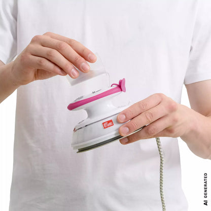 Dampfbügeleisen MINI Set, pink, mit Euro-Schuko-Stecker