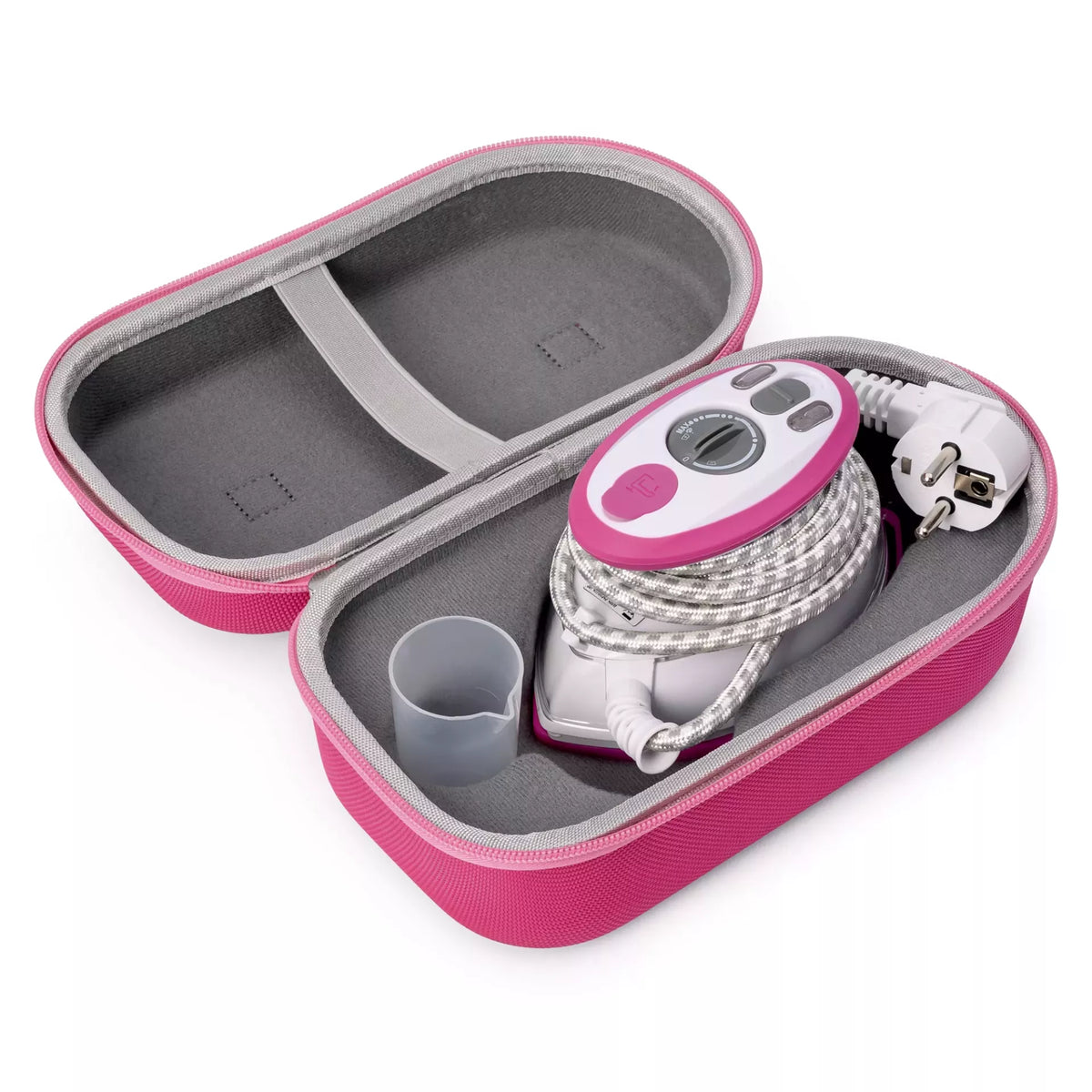 Dampfbügeleisen MINI Set, pink, mit Euro-Schuko-Stecker