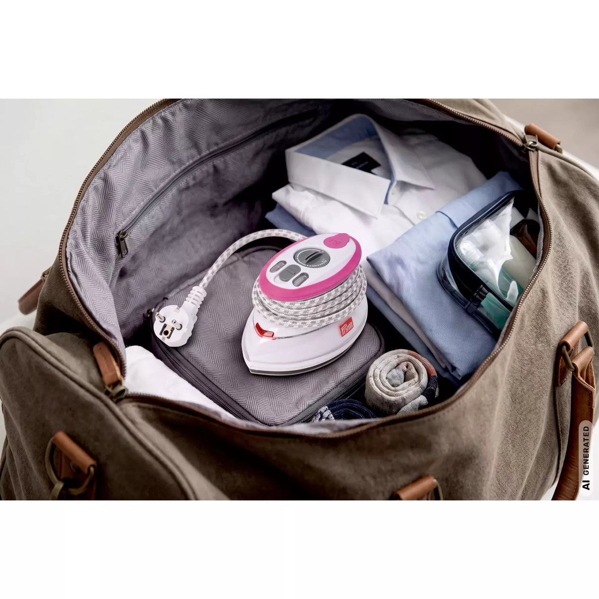 Dampfbügeleisen MINI Set, pink, mit Euro-Schuko-Stecker