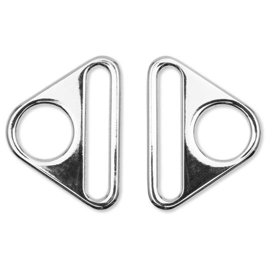 Triangel-Ringe mit Steg, 40mm, silverfarbig