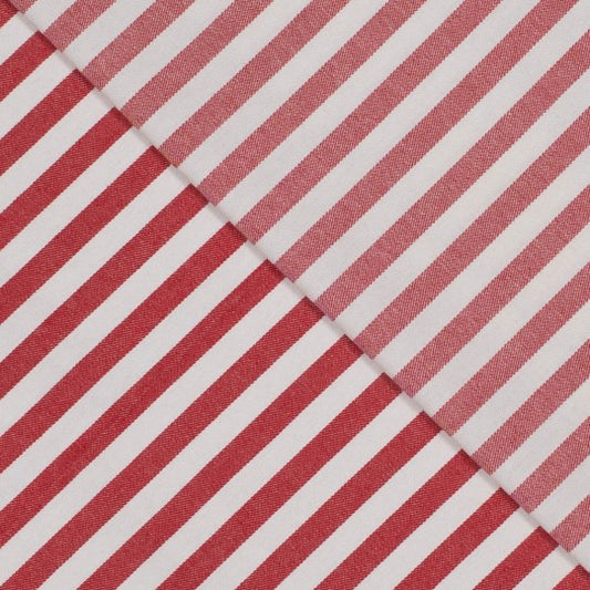 Denim Streifen 1cm rot/weißen - Workweare Look