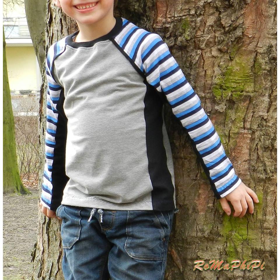 „Enfant Sportif“- das raffinierte Shirt mit dem Seitenstreifen für Kinder