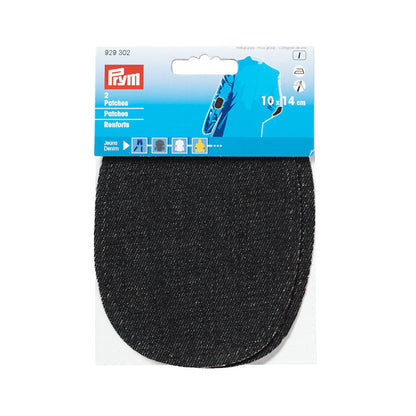 Patches Jeans, aufbügelbar, 10 x 14cm, schwarz