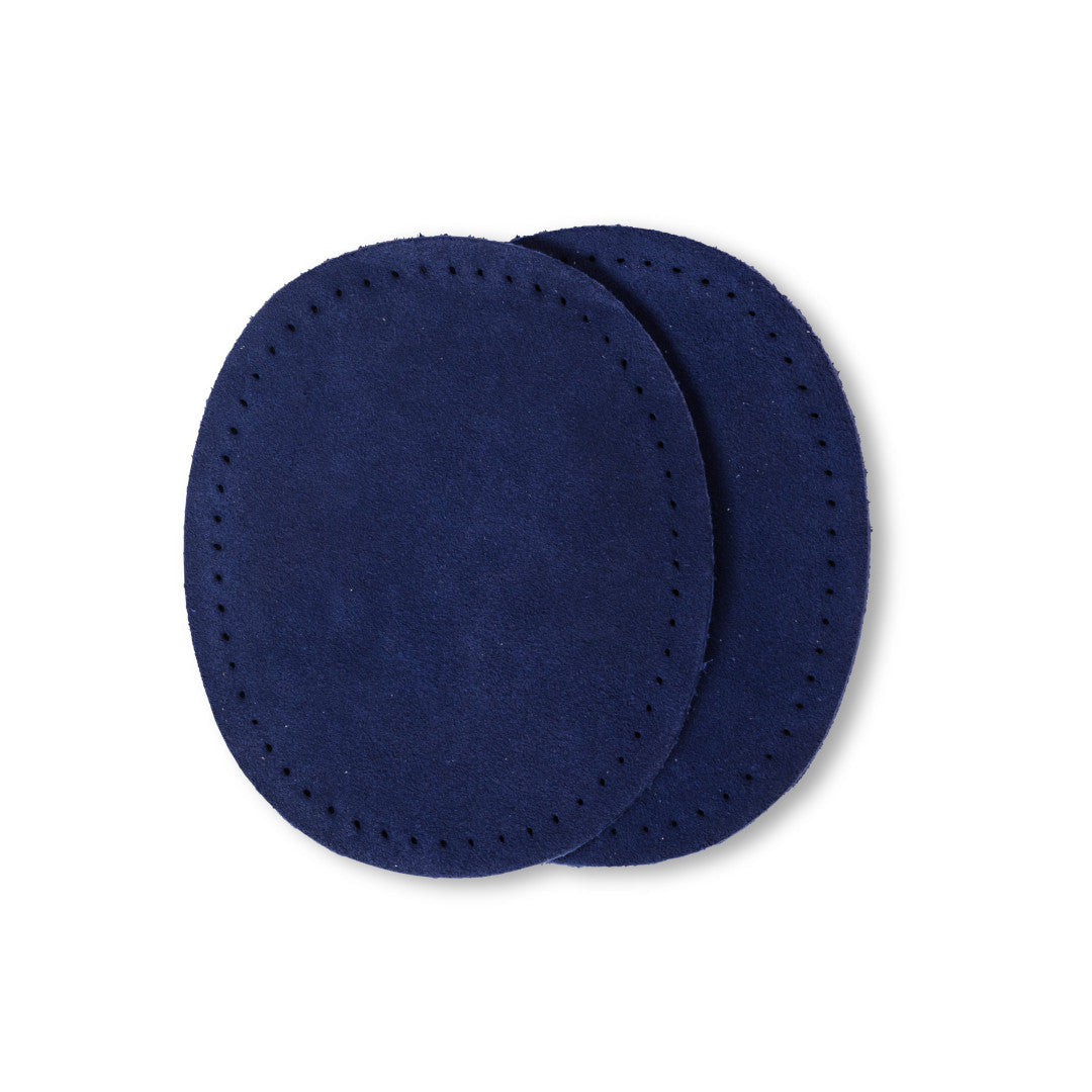 Patches Veloursleder, zum Aufnähen, 9 x 11cm, marine