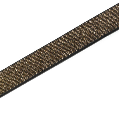 Color Elastik 25mm schwarz Gold
