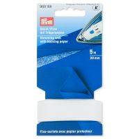 Saumvlies mit Trägerpapier zum Einbügeln, 30mm, weiß