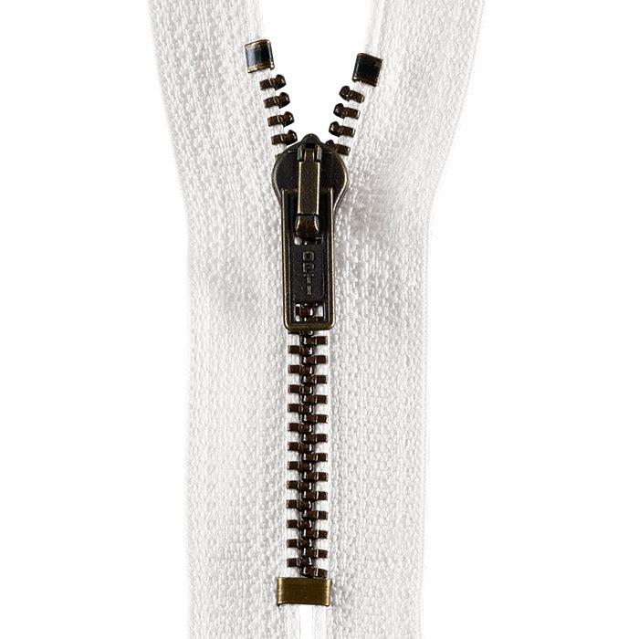 Hosenreißverschluß M40 Werra Antik gold 18cm