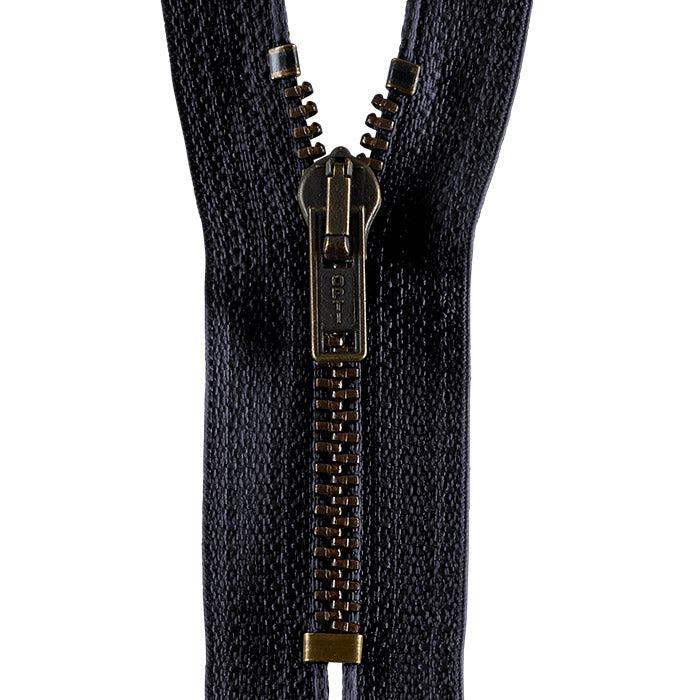 Hosenreißverschluß M40 Werra Antik gold 18cm