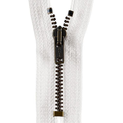 Hosenreißverschluss M40 Werra Antik gold 14cm