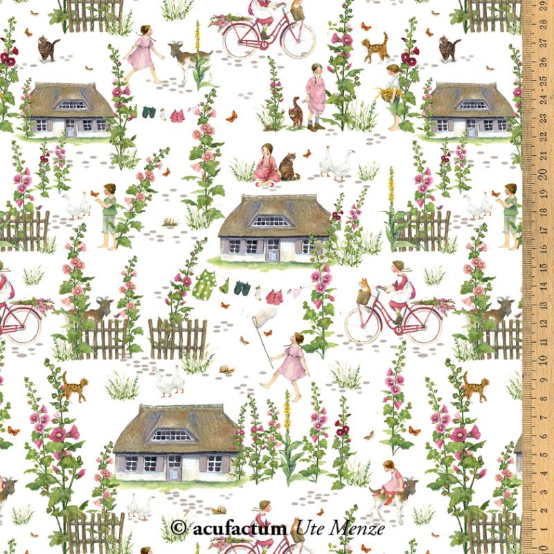 Baumwollstoff „Sommerdorf“ – Daniela Drescher | acufactum