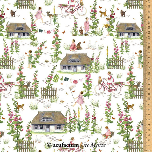 Baumwollstoff „Sommerdorf“ – Daniela Drescher | acufactum