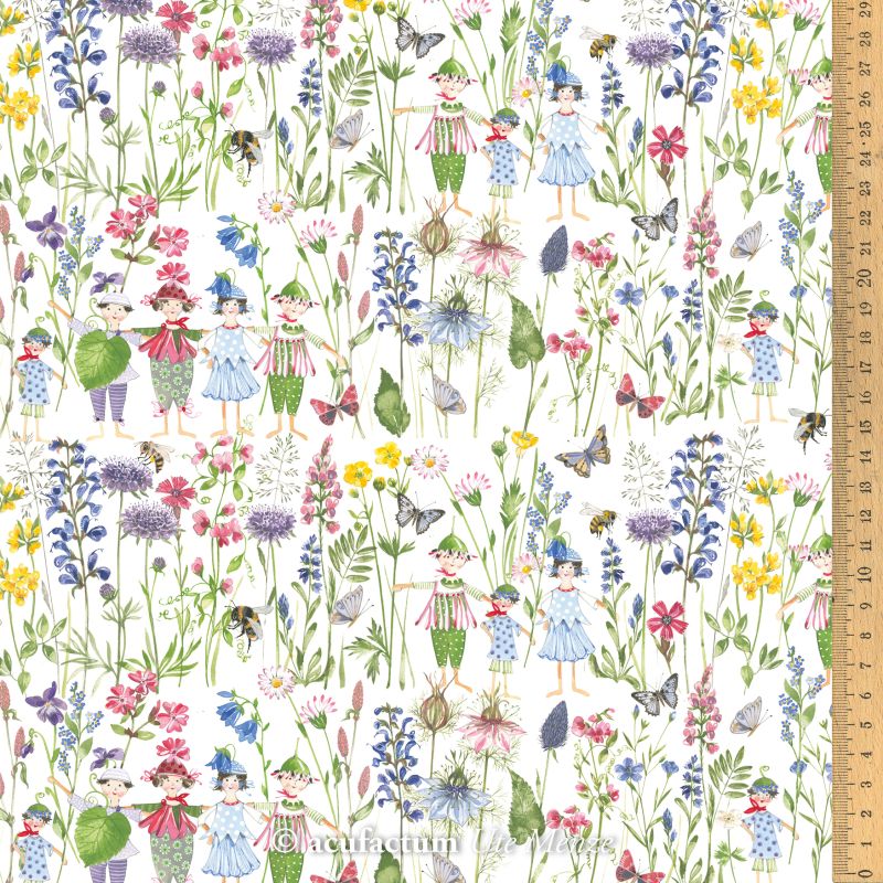 Baumwollstoff „Blumenkinder“ – Kerstin Heß | acufactum