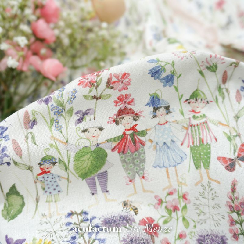 Baumwollstoff „Blumenkinder“ – Kerstin Heß | acufactum