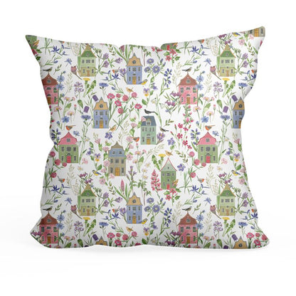 Baumwollstoff „Häuser & Blüten“ – Kerstin Heß | acufactum