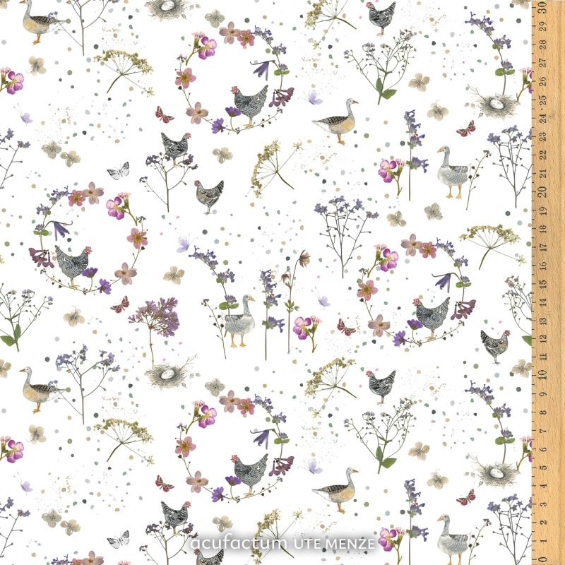 Baumwollstoff "Landhausromantik"- acufactum