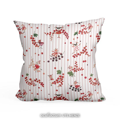 Baumwollstoff Johannisbeerentanz rosa gestreift – acufactum
