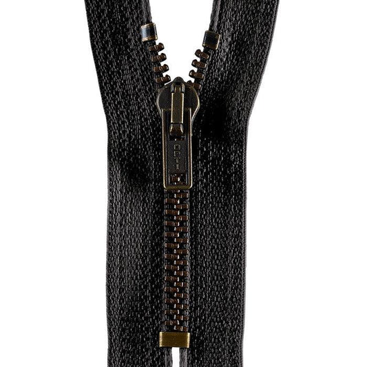 Hosenreißverschluß M40 Werra Antik gold 18cm
