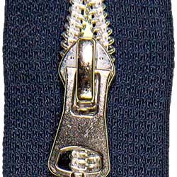 Endlosreißverschlusse 8mm Zähne incl aufgezogene Schieber-  silber